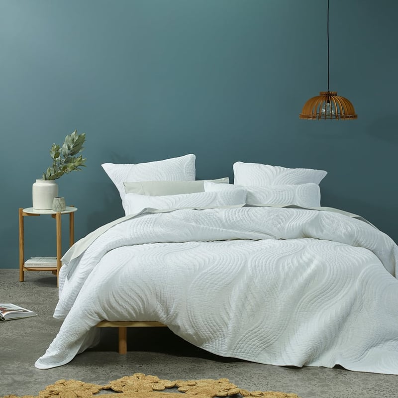 Caden White Coverlet Set + Accessories