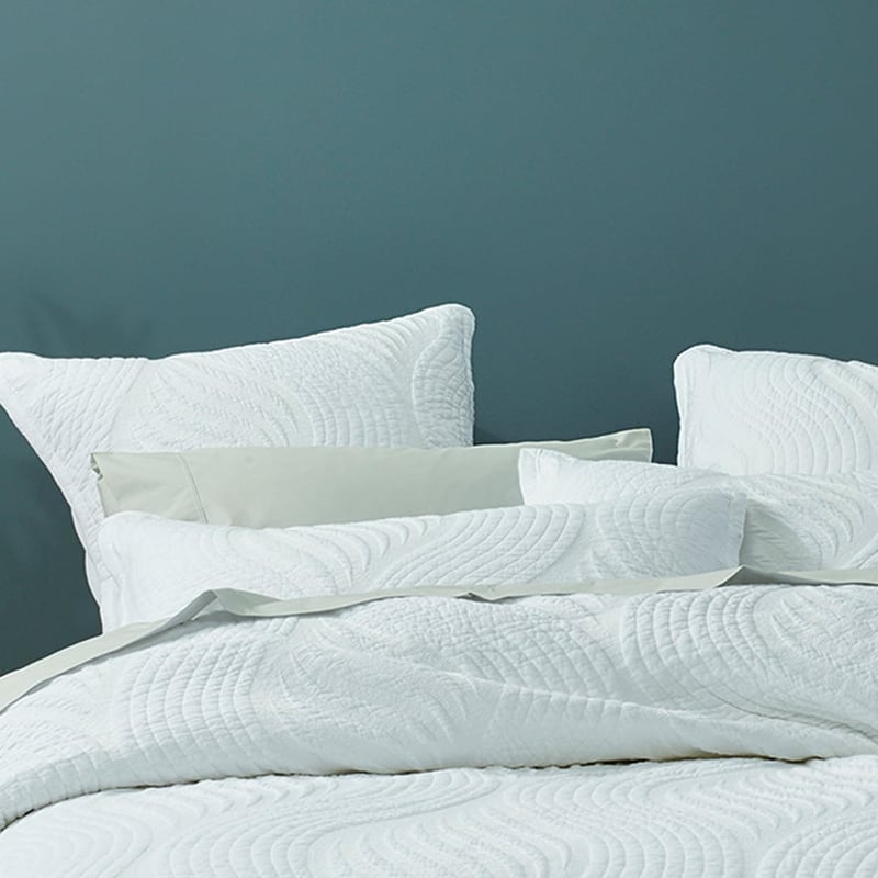 Caden White Coverlet Set + Accessories