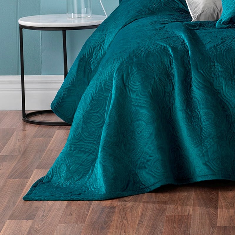 Dynasty Teal Coverlet Set + Accessories