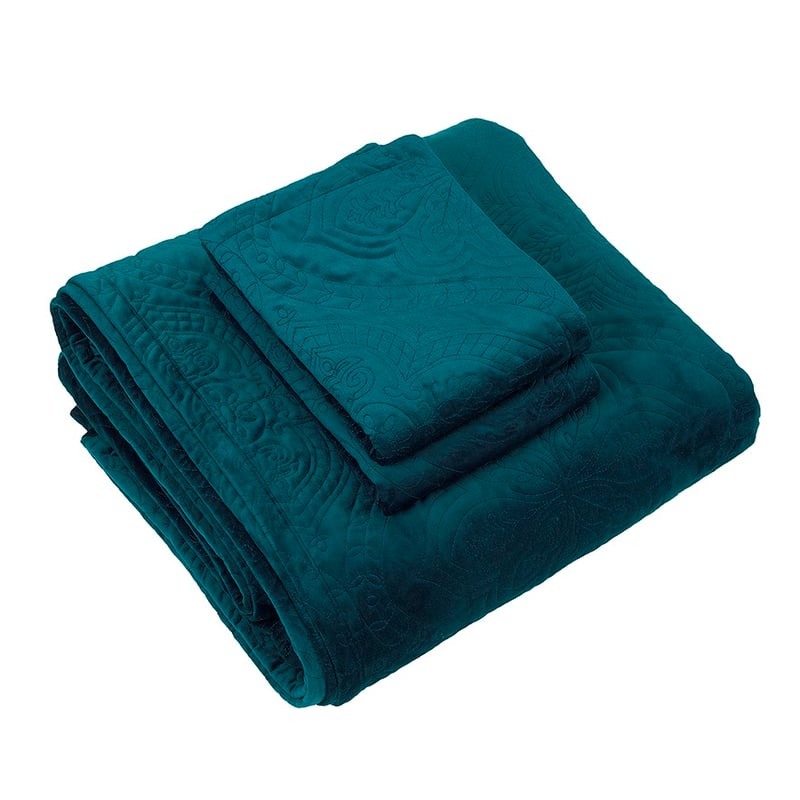 Dynasty Teal Coverlet Set + Accessories