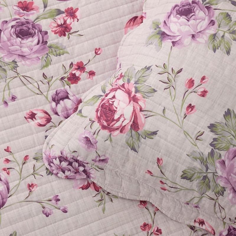 Dahlia Lilac Bedspread Set + Accessories