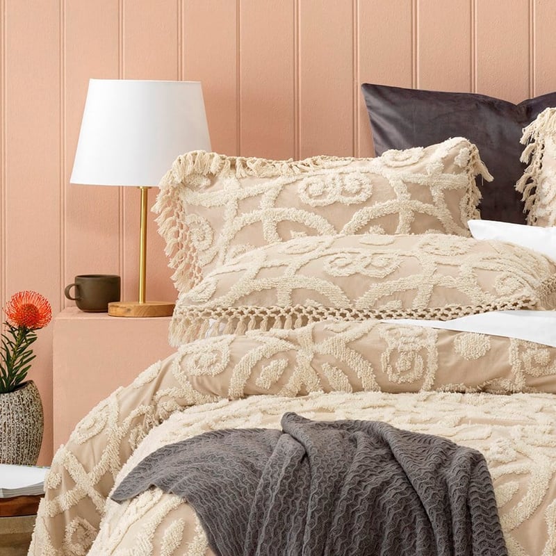 Sheba Taupe Bedspread Set + Accessories