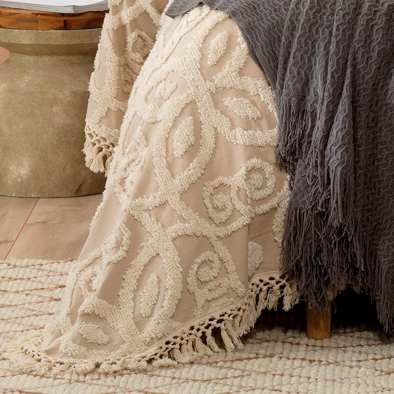 Sheba Taupe Bedspread Set + Accessories