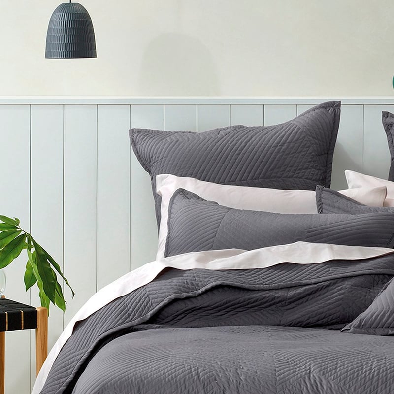 Kingsley Coal Coverlet Set + Accessories