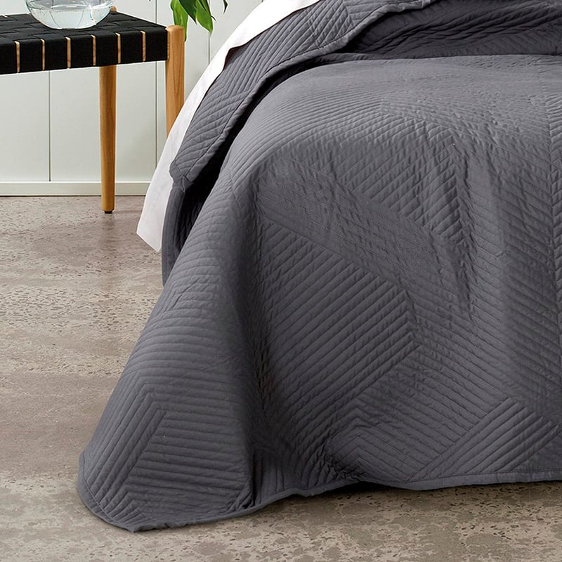 Kingsley Coal Coverlet Set + Accessories