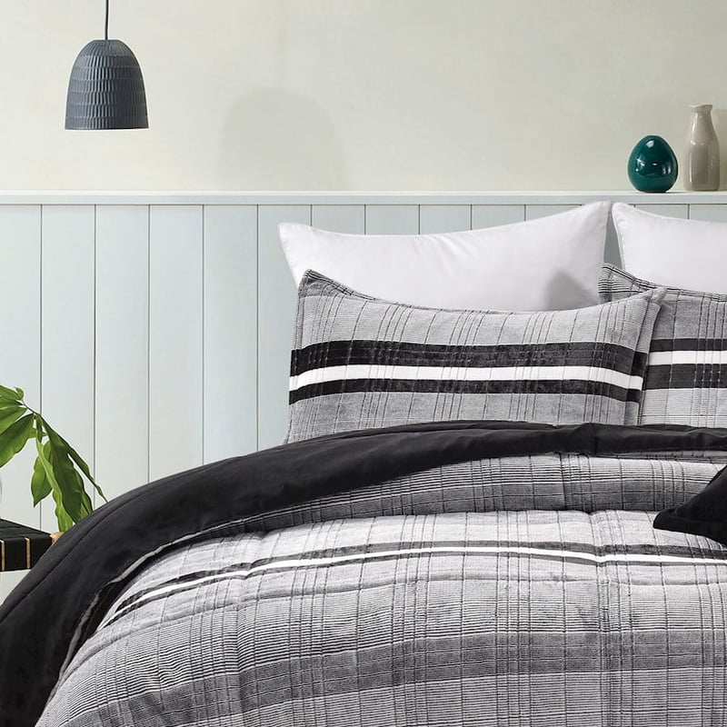 Ravenna Piece Coal Comforter Set + Accessories