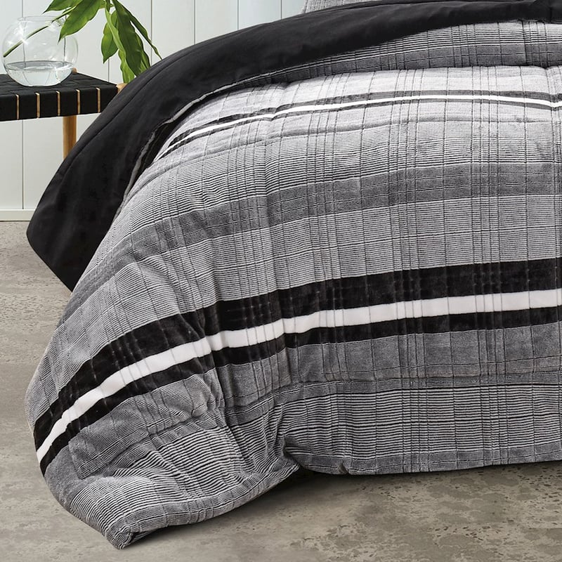 Ravenna Piece Coal Comforter Set + Accessories