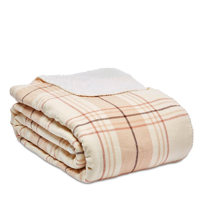 Spencer Natural Check Blanket