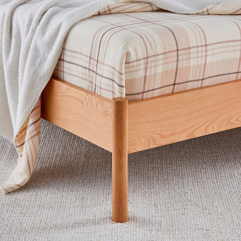 Spencer Natural Check Blanket