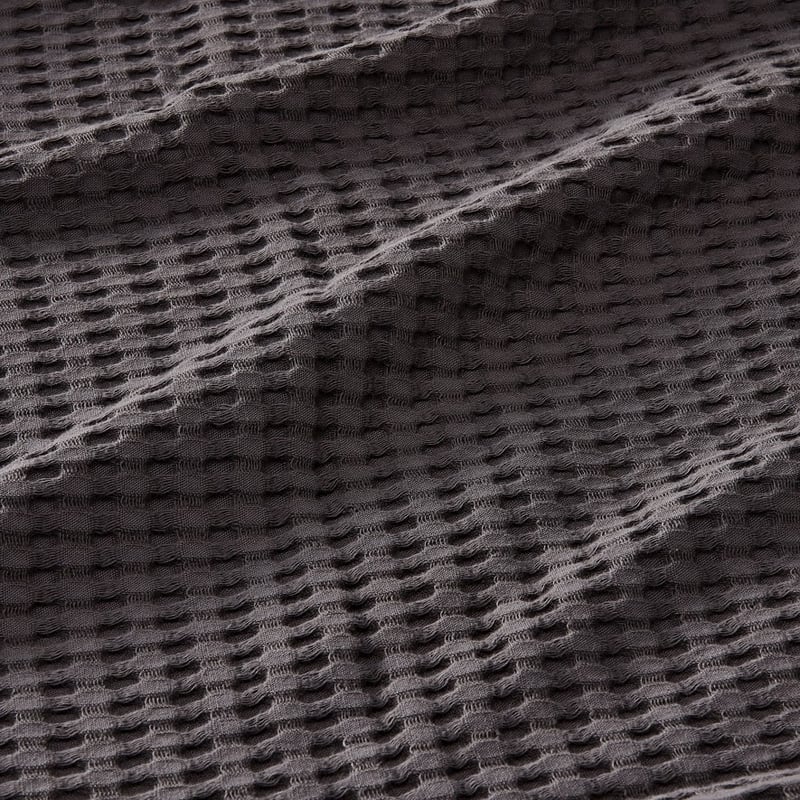 European Turkish Cotton Coal Waffle Blanket