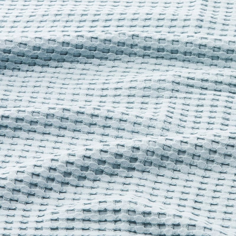 European Collection Turkish Cotton Sky Blue Waffle Blanket