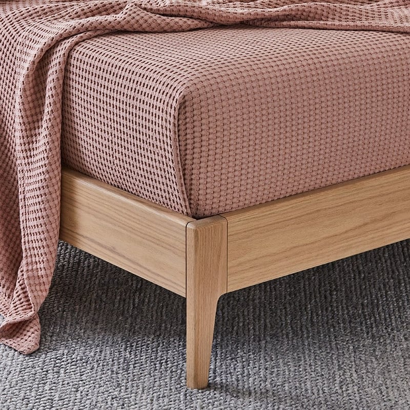 European Collection Turkish Cotton Rose Waffle Blanket