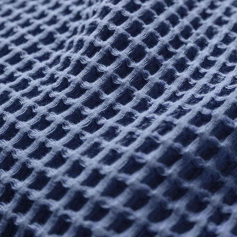 Supersoft Blue Turkish Waffle Blanket