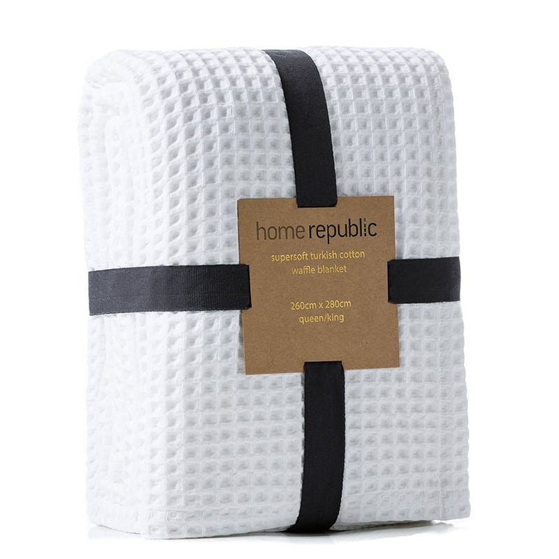 Supersoft Snow Turkish Waffle Blanket