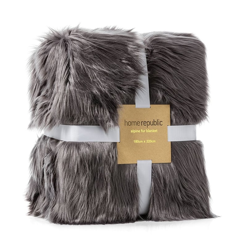 Alpine Dark Coal Blanket 