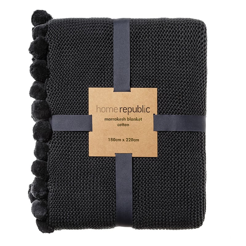 Marrakesh Coal Blanket