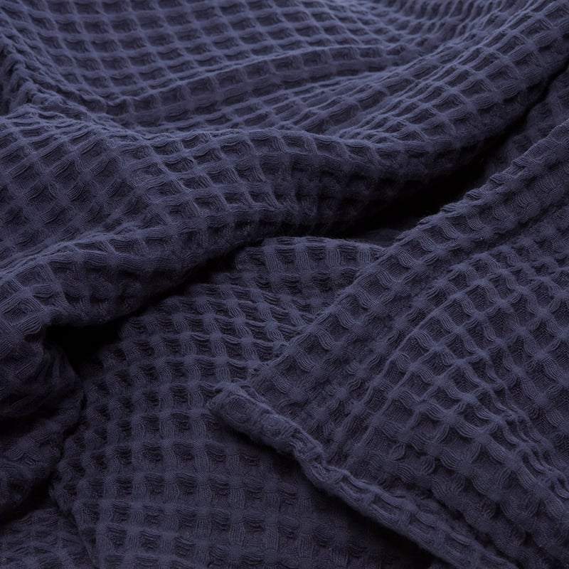 Supersoft Indigo Turkish Waffle Blanket