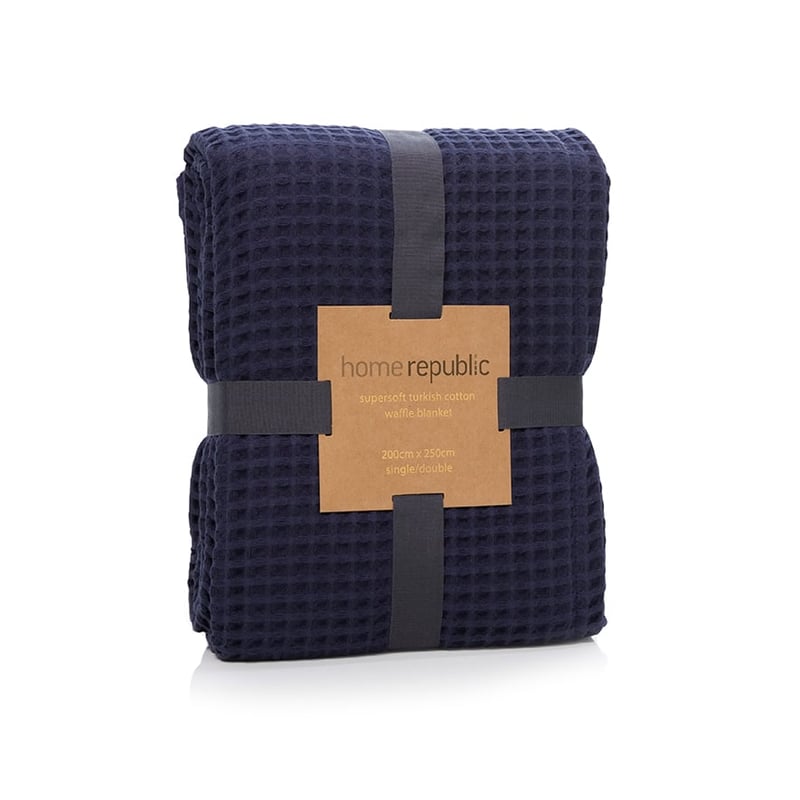 Supersoft Indigo Turkish Waffle Blanket