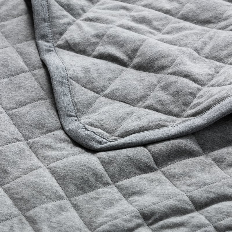 Jersey Grey Marle Quilted Blanket