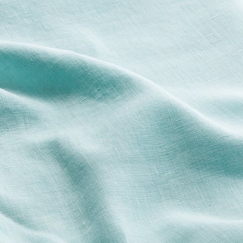 Vintage Washed Fresh Mint Linen Blanket