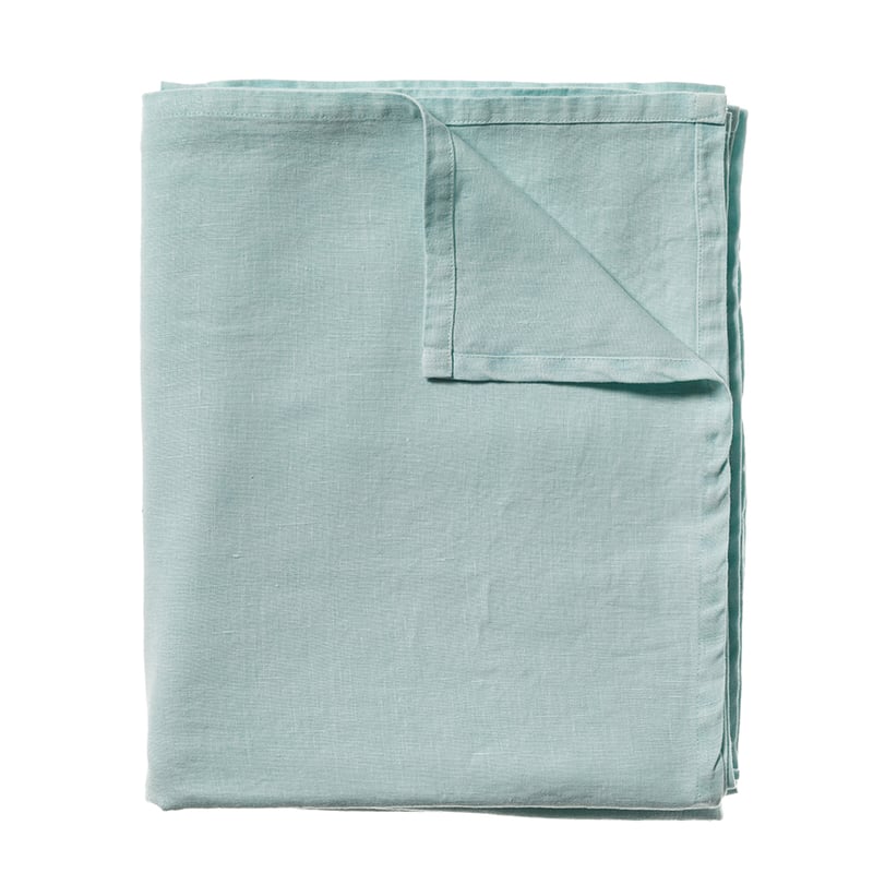 Vintage Washed Fresh Mint Linen Blanket