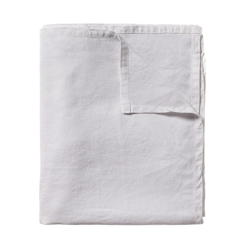 Vintage Washed White Linen Blanket