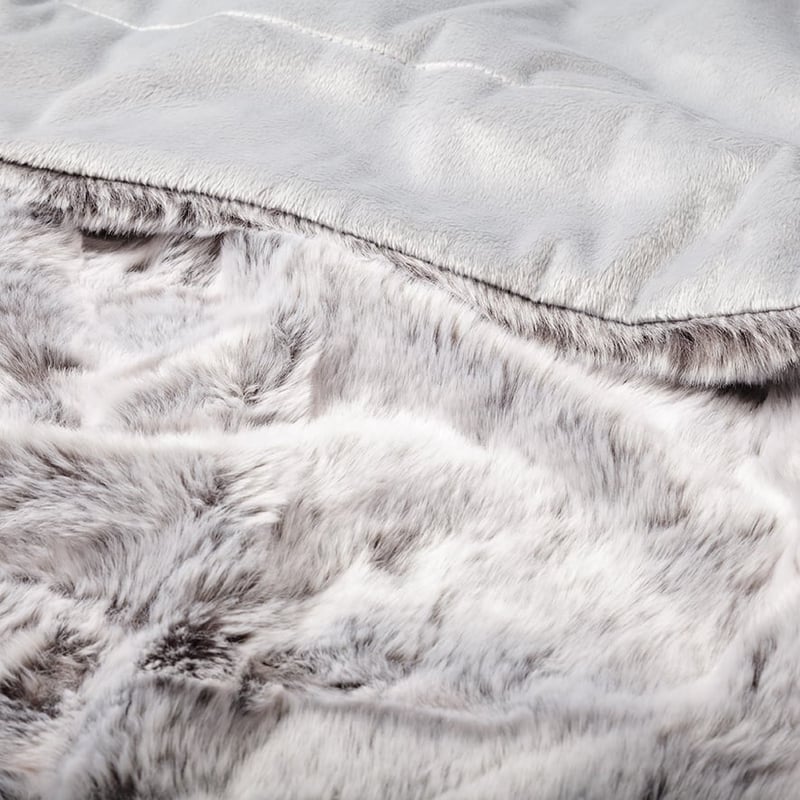 Montana Grey Wolf Fur Blanket 