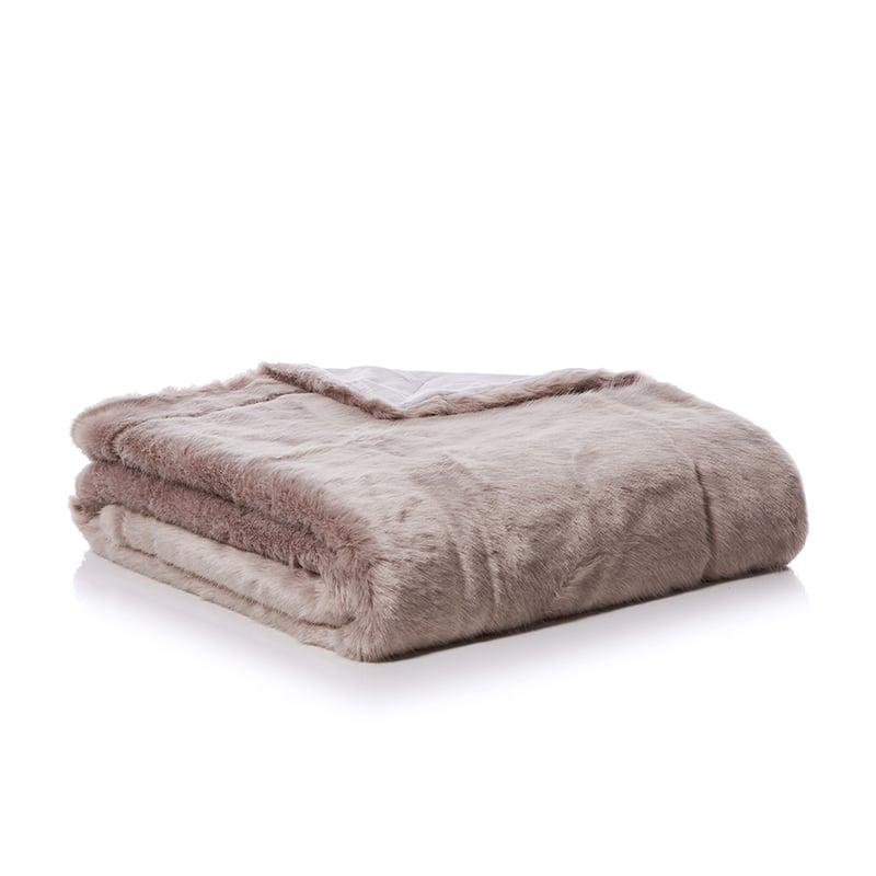 Himalayan Dusty Pink Luxury Fur Blanket