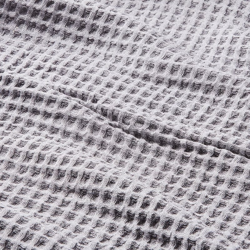 European Turkish Cotton Grey Marle Waffle Blanket - OLD