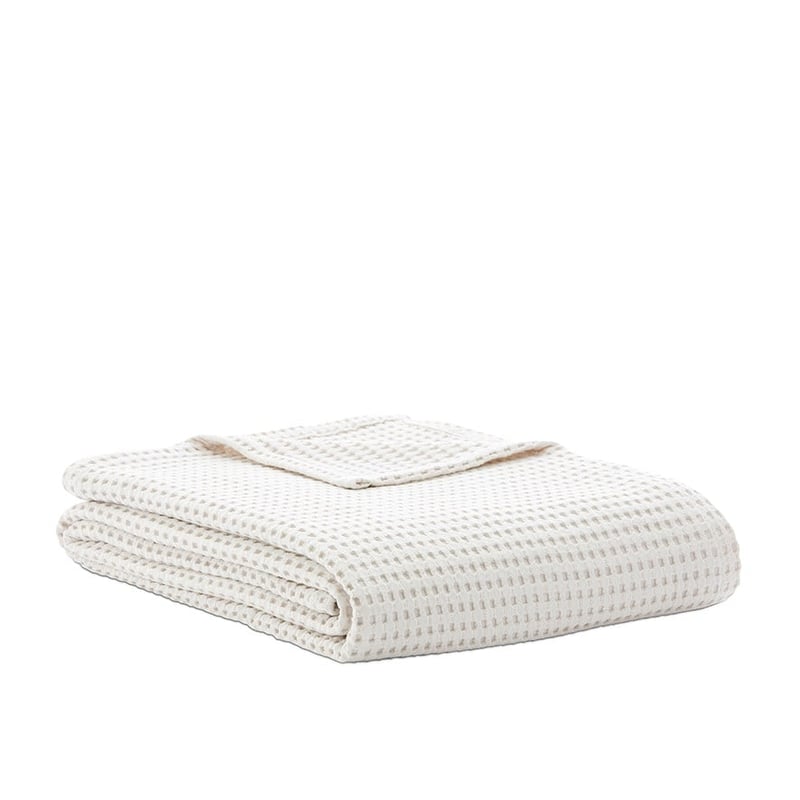 European Turkish Cotton Natural Waffle Blanket