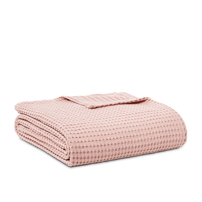 European Turkish Cotton Rose Waffle Blanket - OLD