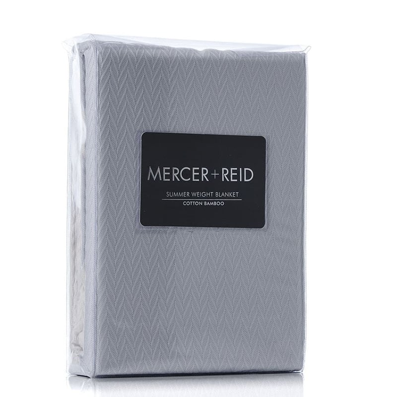 Summer Weight Silver Cotton Bamboo Blanket