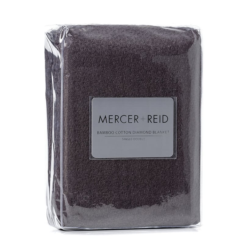 Bamboo Cotton Graphite Diamond Blanket