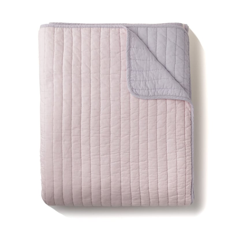 Florence Pink & Silver Quilted Blanket