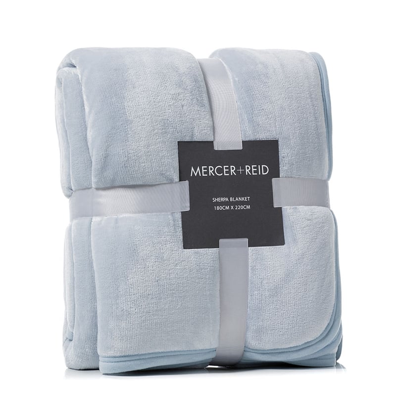 Sherpa Pale Blue Blanket