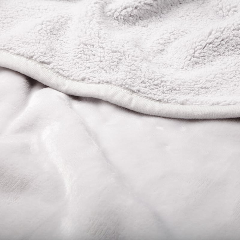 Sherpa Silver Blanket