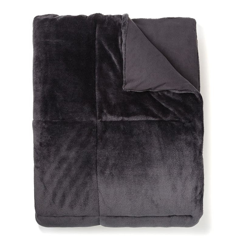 Plush Coal Quilted Blanket