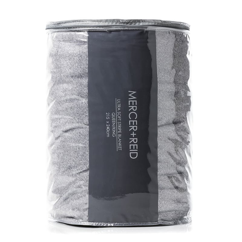 Ultra Soft Grey Stripe Blanket