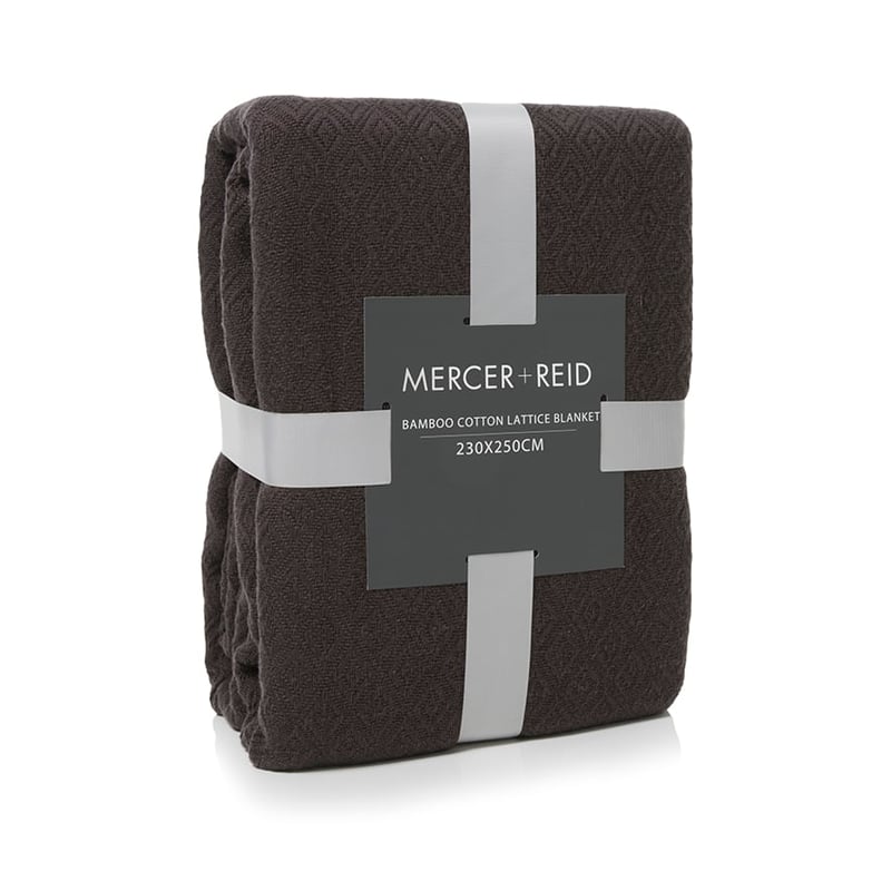 Bamboo Cotton Graphite Lattice Blanket