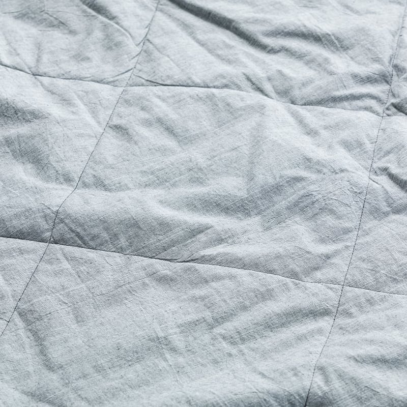 Cotton Indigo Marle Quilted Blanket