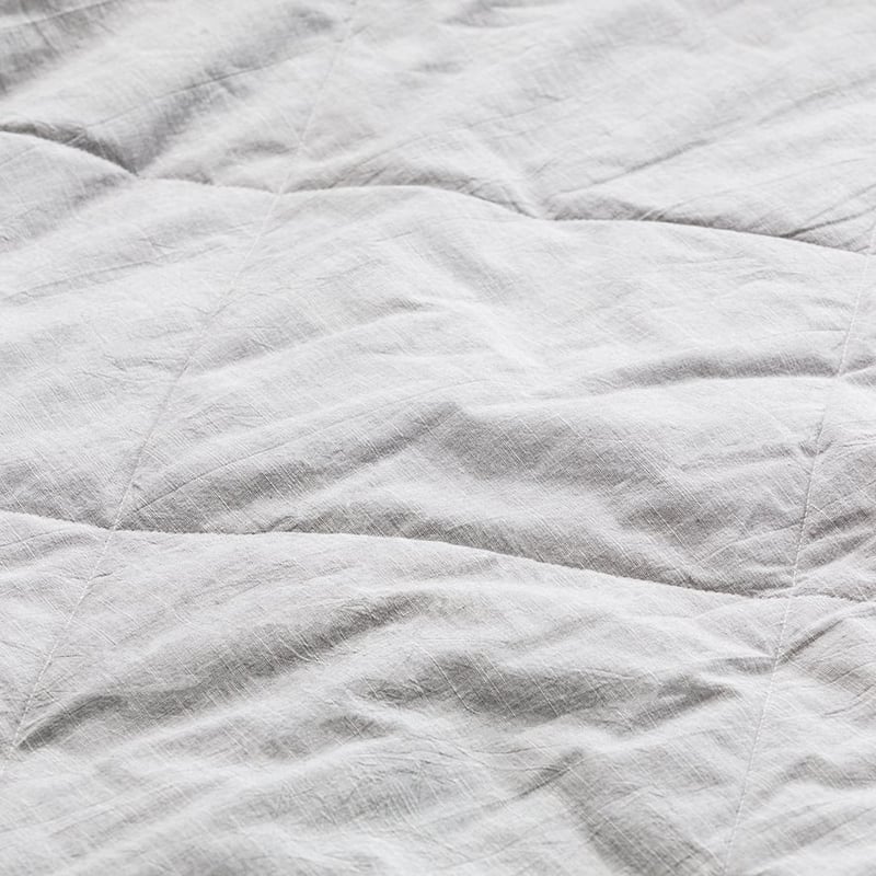 Cotton Natural Marle Quilted Blanket