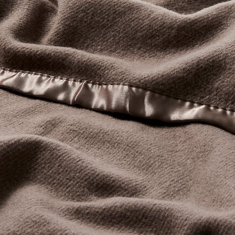 Bamboo Latte Wool Blanket