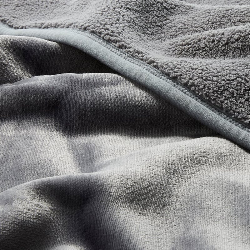 Sherpa Storm Grey Blanket