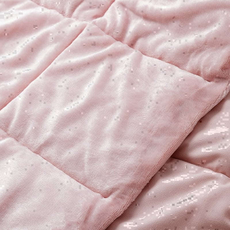 Plush Deep Rose Quilted Blanket