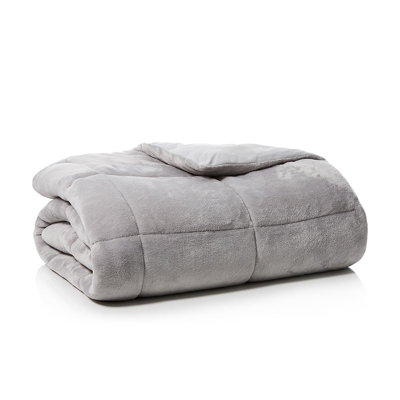 Plush Silver Quilted Blanket