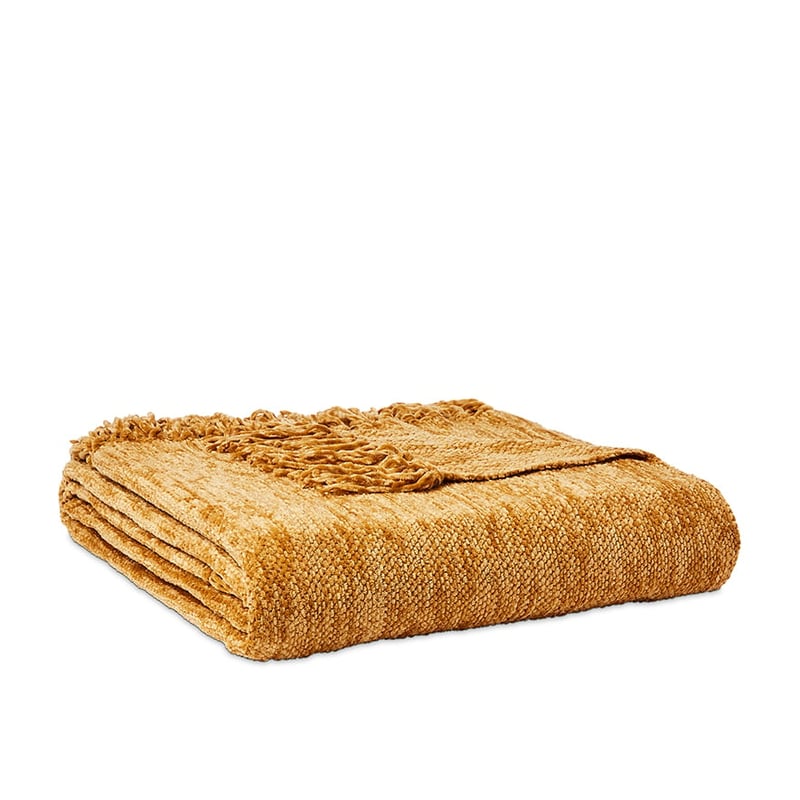 Chenille Mustard Blanket