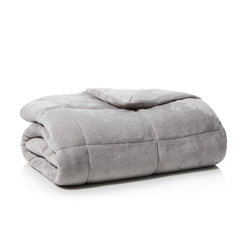 Plush Silver Quilted Blanket