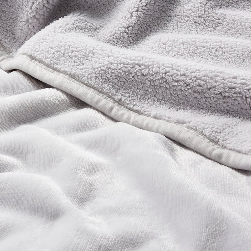 Sherpa Silver Blanket