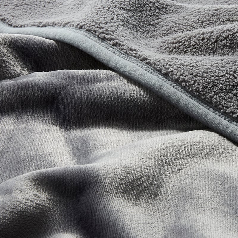 Sherpa Storm Grey Blanket