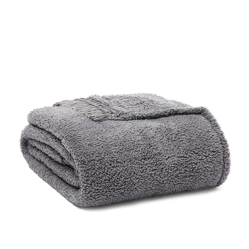 Willow Grey Sherpa Blanket